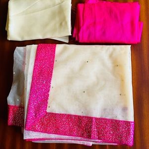 Sparkle sari saree with skirt and stitched blouse